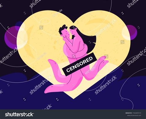 Nude Man Woman Hugging Happily Front Stock Vector Royalty Free 1763287415 Shutterstock