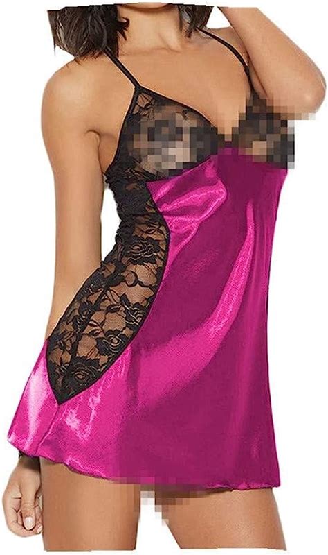 Hulday Moda Donna Lingerie Taglia Taglia Babydoll Pizzo Sete Pigiami