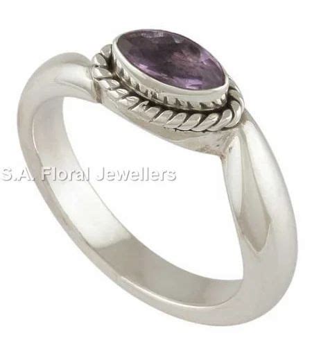 Handmade Sterling Silver Amethyst Gemstone Ring At Rs Piece In