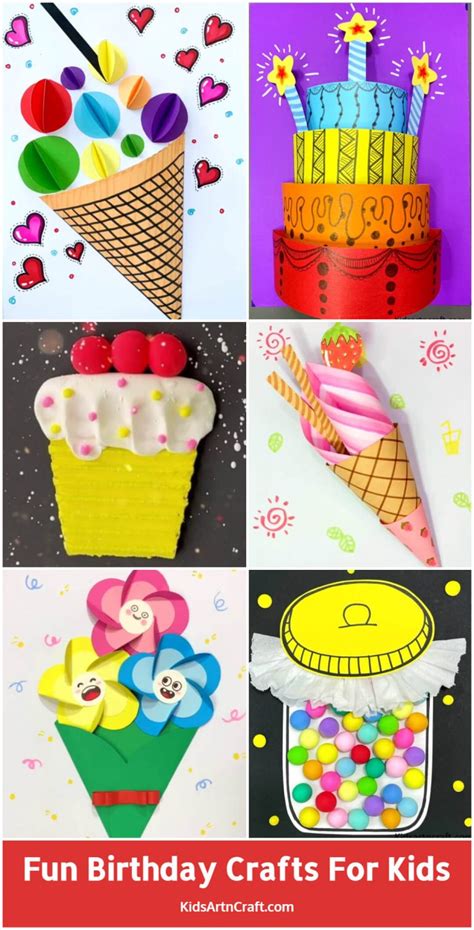 Fun Birthday Craft Ideas for Kids - Kids Art & Craft