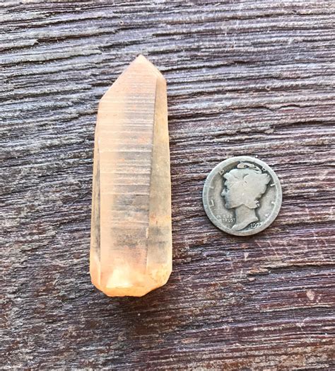 Orange Lemurian Seed Quartz Raw Deep Striations Mine Fresh Brazil