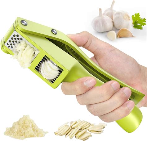 Cocoda Garlic Press 2 In 1 Garlic Mincer Slicer Supports Pressing