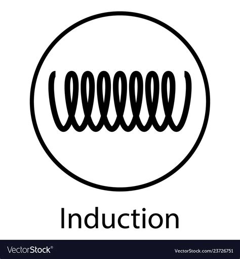 Induction Cooking Spiral Electrical Sign Vector Image