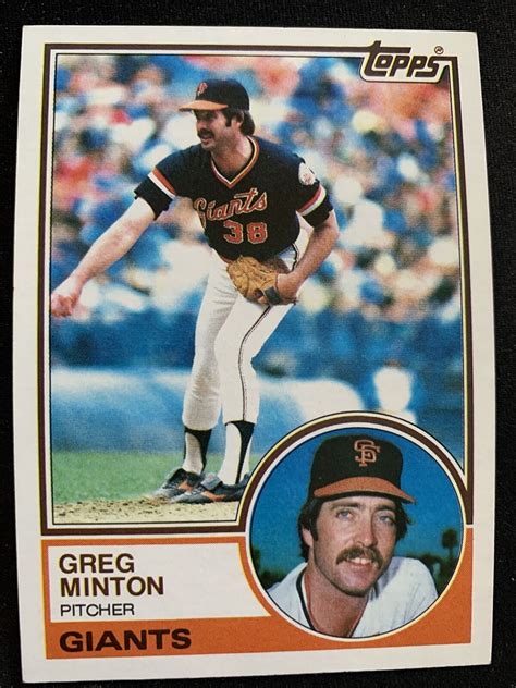 1983 Topps Baseball Card 470 Greg Minton San Francisco Giants Nmmt