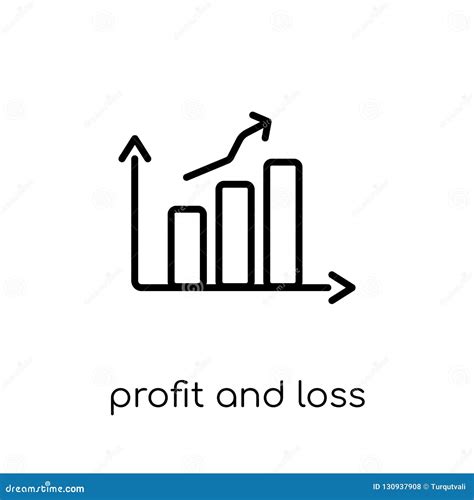 Profit And Loss Account Icon Trendy Modern Flat Linear Vector P Stock