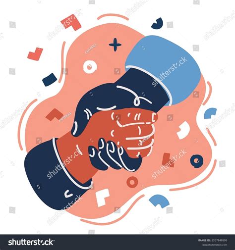 Cartoon Vector Illustration Helping Hand Concept Stock Vector (Royalty ...