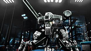 Grey Robot Digital Wallpaper Mech Robotic Fantasy Armor Fantasy Art