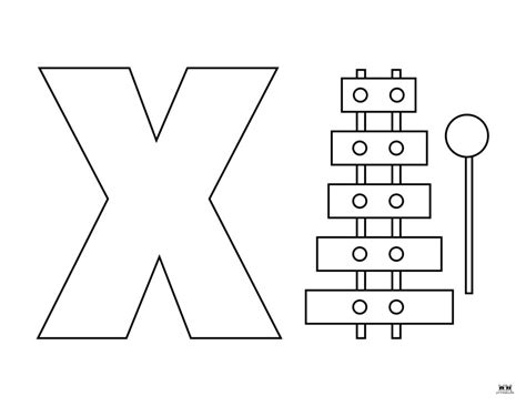 The Letter X Coloring Pages