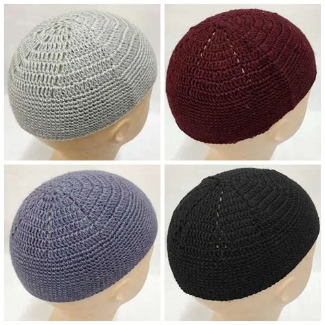 2016 Newest Fashion Winter Men Muslim Prayer Cap Acrylic Muslim hats ...