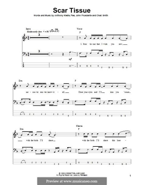 Scar Tissue Red Hot Chili Peppers By Flea A Kiedis C Smith J Frusciante On Musicaneo