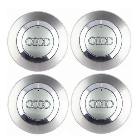 4pcs 150mm Audi Gray Wheel Center Caps Hubcaps Rim Caps Emblems Badges