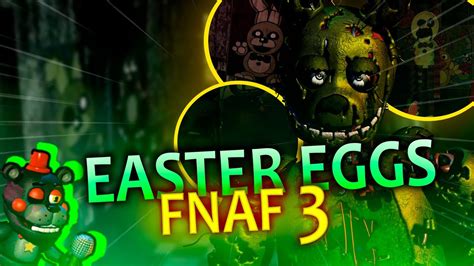 TODOS OS EASTER EGGS DE FNAF 3 Listando 11 Segredos Five Nights