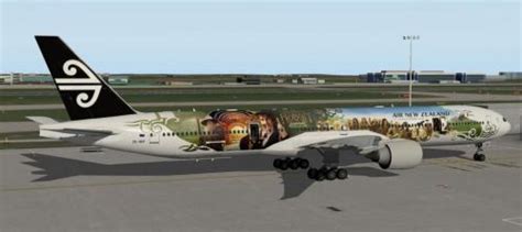 Air New Zealand B777 300 Er Zk Okp Hobbit Aircraft Skins Liveries