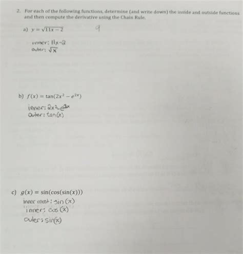 Solved 2 For Each Of The Following Functions Determine Chegg