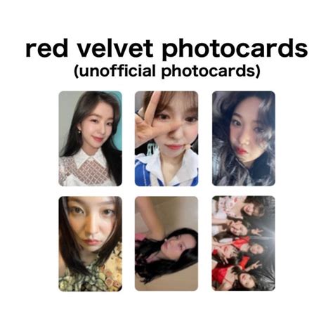 Red Velvet Photocards Kpop Photocards Etsy