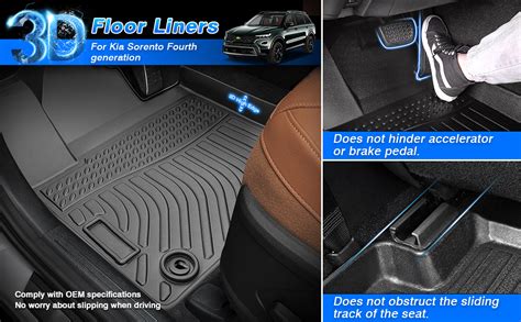 Cartist Custom Fit For Floor Mats Kia Sorento 2021 2022 2023 2024 Non Hybrid 67