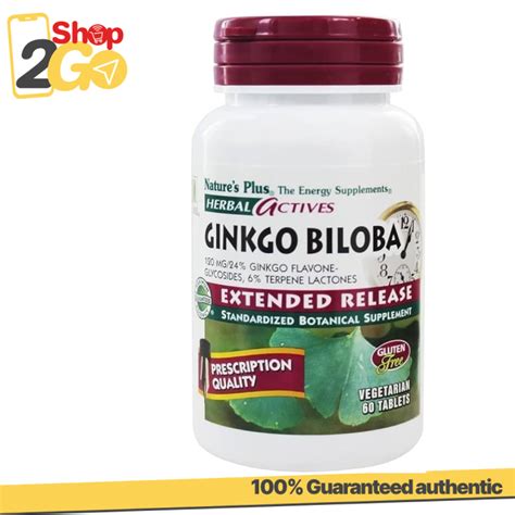 Nature S Plus Herbal Actives Ginkgo Biloba 120mg Extended Release 60