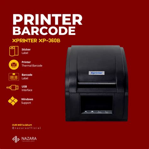 Jual Printer Barcode Label Thermal XPRINTER XP-360B USB - Kab. Sleman ...