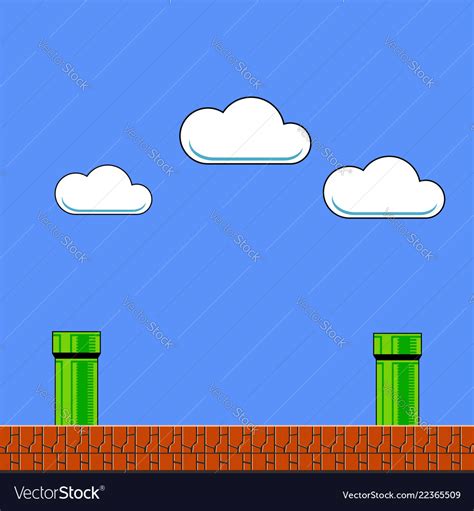 Old game background classic arcade design Vector Image