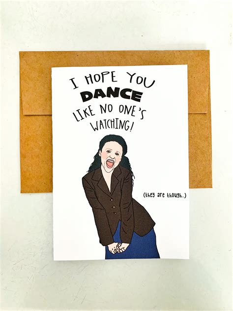 Seinfeld Dancing Elaine Benes Greeting Card Handmade Unique | Etsy