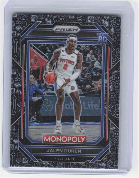 Panini Prizm Monopoly Jalen Duren Rc Black Icons Prizm Ebay