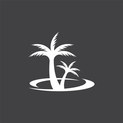 Palm Coconut Tree Logo Icon Silhouette Vector Art At Vecteezy