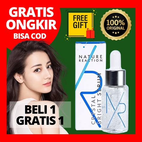 Jual LIVE FREE GIFT SERUM NR SERUM NATURE REACTION CRYSTAL BRIGHT