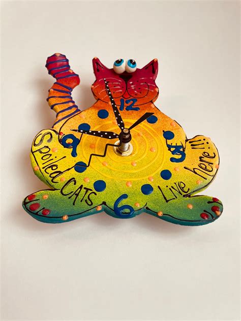 Kitty Clockcat Lover Tcat Wall Clockkids Clockkit Cat Clock