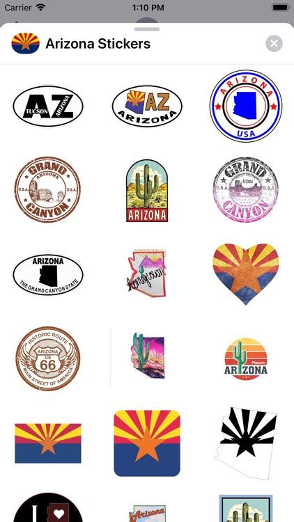 Arizona Emoji Usa Stickers By Sergei Fomichev