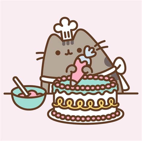 Cake Pusheen Wallpaper ♡ Pusheen Cute Pusheen Cat Pusheen