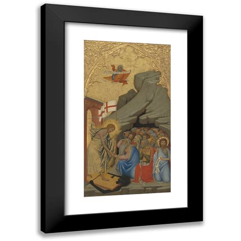 Andrea Vanni 11x18 Black Modern Framed Museum Art Print Titled Scenes