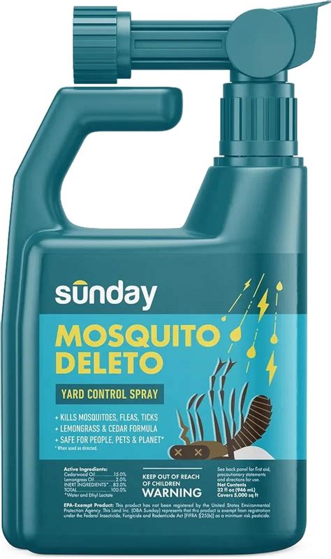 Sunday Mosquito Deleto Mosquito Repellent And Bug Control Spray Concentrated Lemongrass