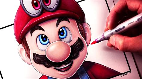 Let's Draw SUPER MARIO ODYSSEY - MARIO and CAPPY - FAN ART FRIDAY - YouTube