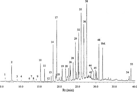 Total Ion Chromatogram Of The Methyl Ester Tms Ether Derivatives Of