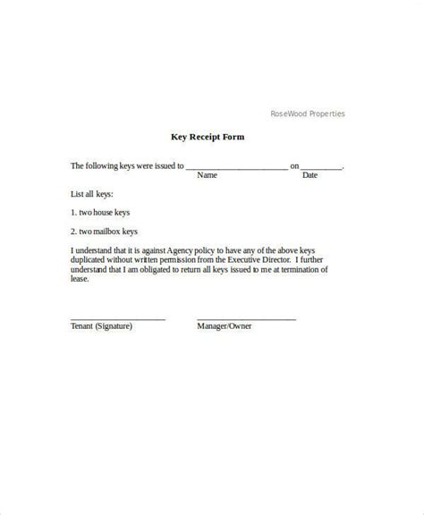 Missing Receipt Affidavit Template Word