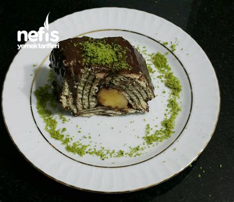 Pudingli Muzlu Piramit Pasta Nefis Yemek Tarifleri