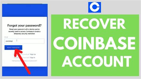 How To Recover Coinbase Wallet Account Reset Coinbase Password