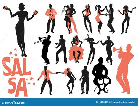 Salsa Dance Clipart Collection Set Of Latin Music Dancers And Musician