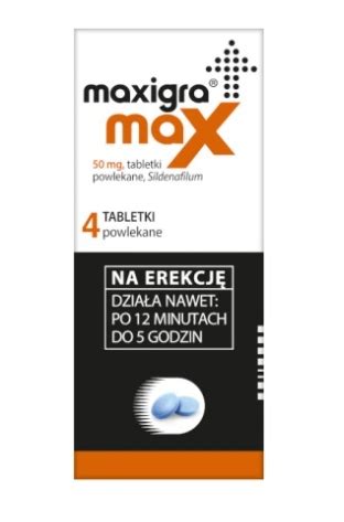 Maxigra Max 50mg 4 Tabletki 14293656475 Allegro Pl