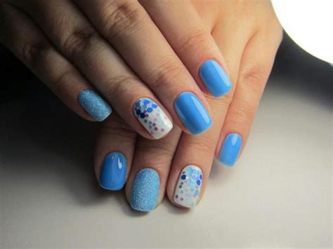 Голубой Дизайн Ногтей Шеллак — Richnail.ru