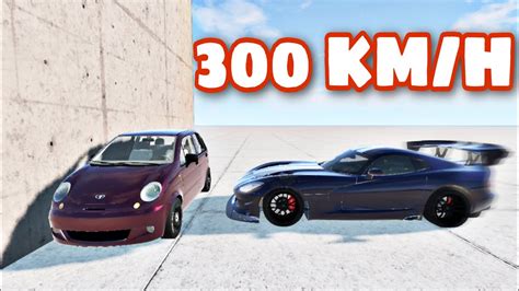 Beamng Drive Dodge Viper Vs Daewoo Matiz Km H Crash Test