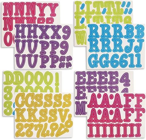 268 Pcs 5 Inch Colorful Bulletin Board Letters Combo Set