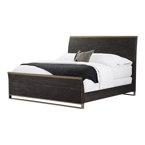 Modern Dark Oak King Bed Chairish