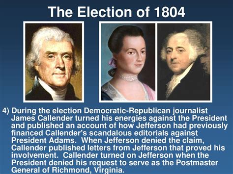 The Election Of Thomas Jeffersons Election In 1800 Coincided With