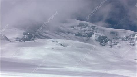 Clouds over the Hualcan glacier, Peru - Stock Video Clip - K013/1946 ...