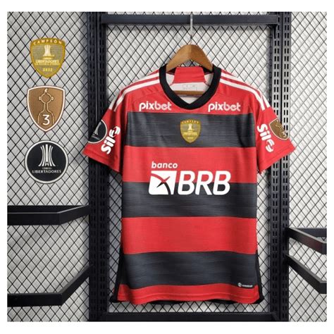 Camisa Flamengo Home 2023 Gabi 10 Patrocínio FUTCAMISA Descubra