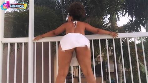 Gata Official Twerk Showing Undies And Ass Wearing A Sexy Short White Dress