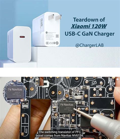 Chargerlab Teardown Of Xiaomi W Usb C Gan Charger Navitas