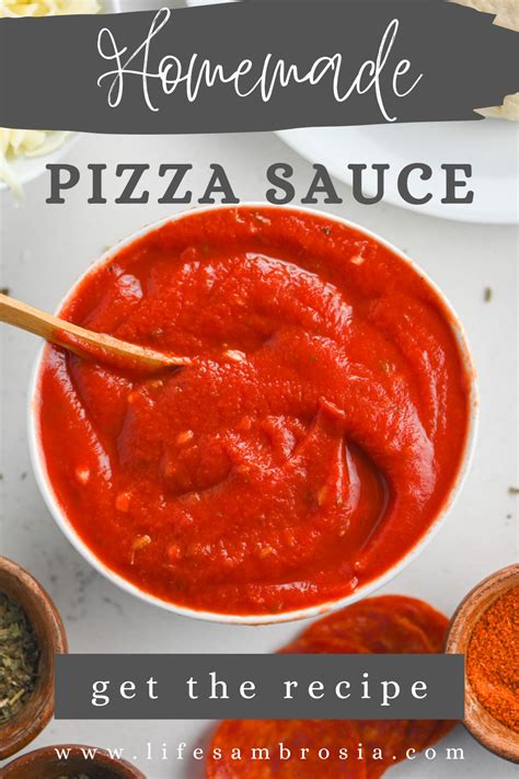 Easy Pizza Sauce Recipe Homemade Pizza Sauce Lifes Ambrosia