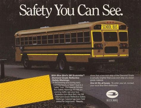 Safety You Can See Blue Bird S M Scotchlite Diamond Grade Reflective